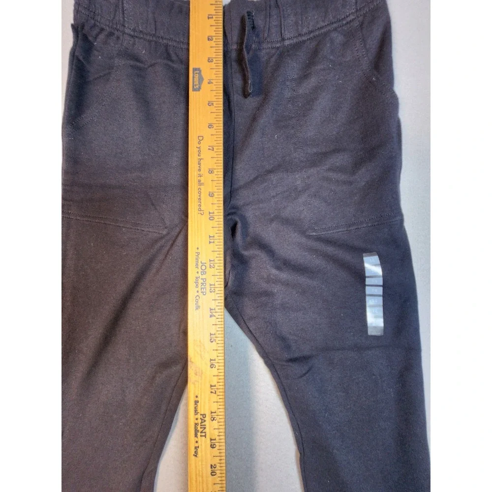 OshKosh B'gosh Boys Black French Terry Jogger Pants Size 14 Drawstring Waist
